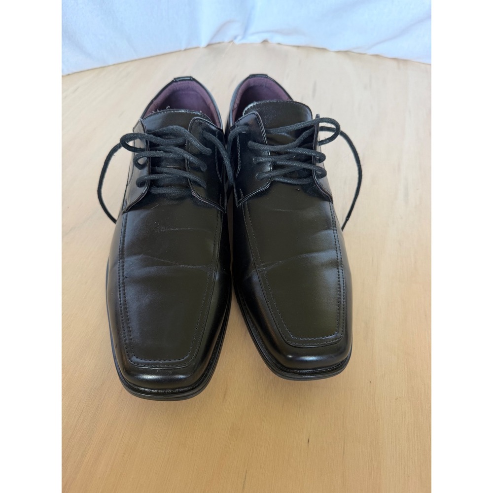 Freeman Colter 35473 Mens Black Oxford Dress Shoes Bicycle Toe Lace Up 9.5 W